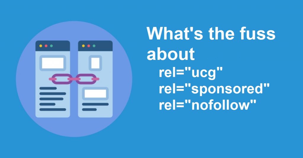 Rel=UCG, sponsored, and noindex. 